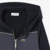 Hoodie met rits en kleurblokken