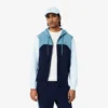 Hoodie met rits en kleurblokken voor heren