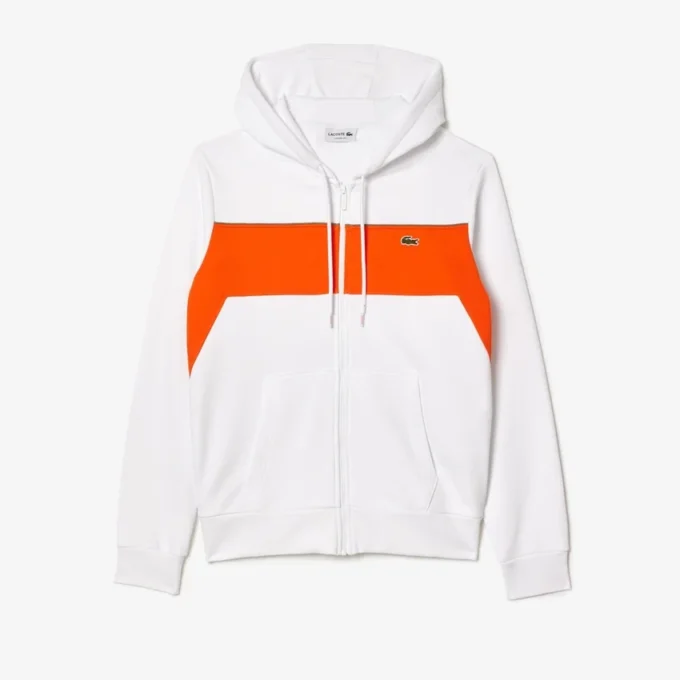 Hoodie met rits en kleurblokken voor heren