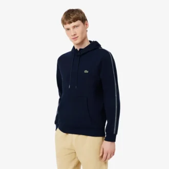 Hoodie met ritssluiting en logo-streep