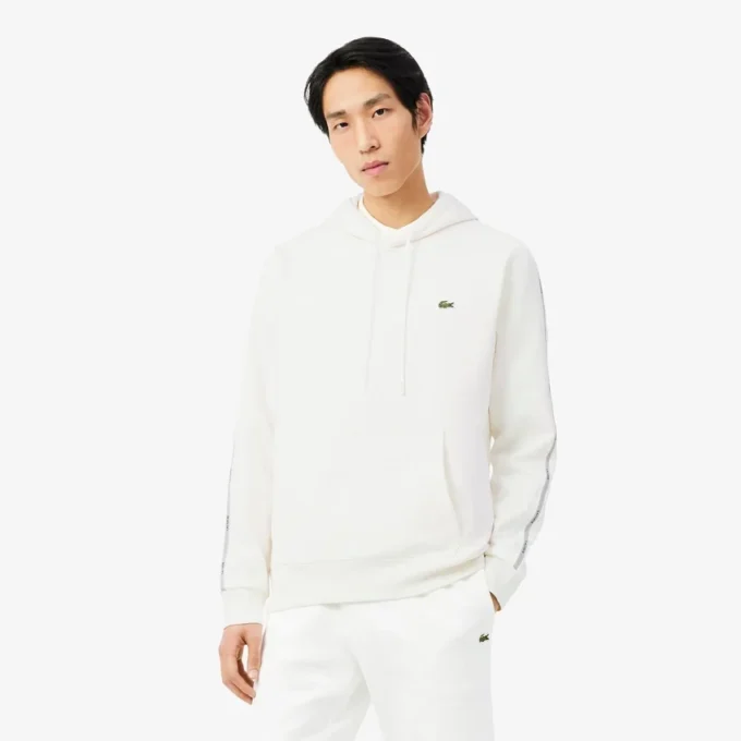 Hoodie met ritssluiting en logo-streep