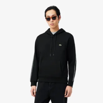 Hoodie met ritssluiting en logo-streep
