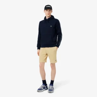 Hoodie met ritssluiting en logo-streep
