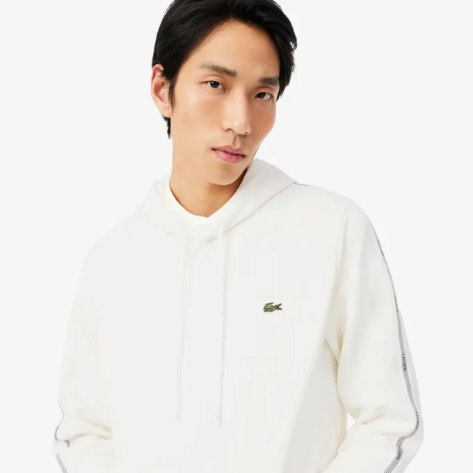 Hoodie met ritssluiting en logo-streep