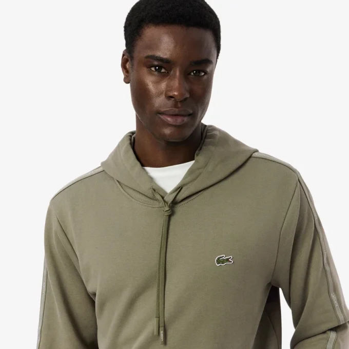 Hoodie met ritssluiting en logo-streep