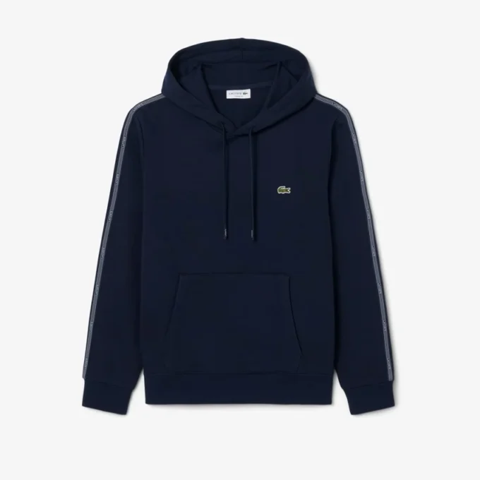 Hoodie met ritssluiting en logo-streep