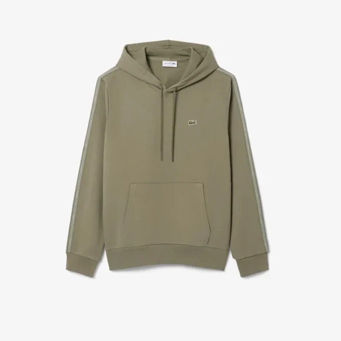 Hoodie met ritssluiting en logo-streep