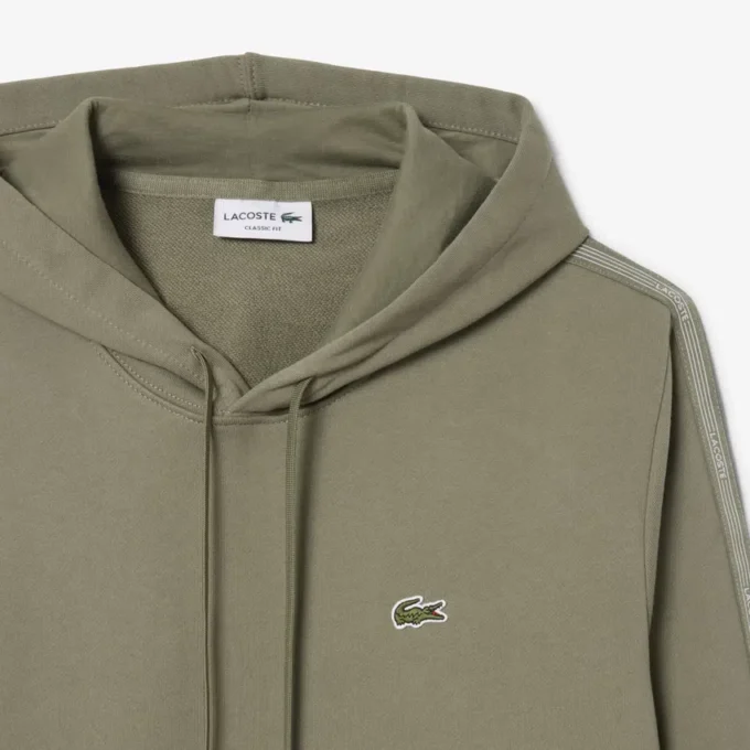 Hoodie met ritssluiting en logo-streep