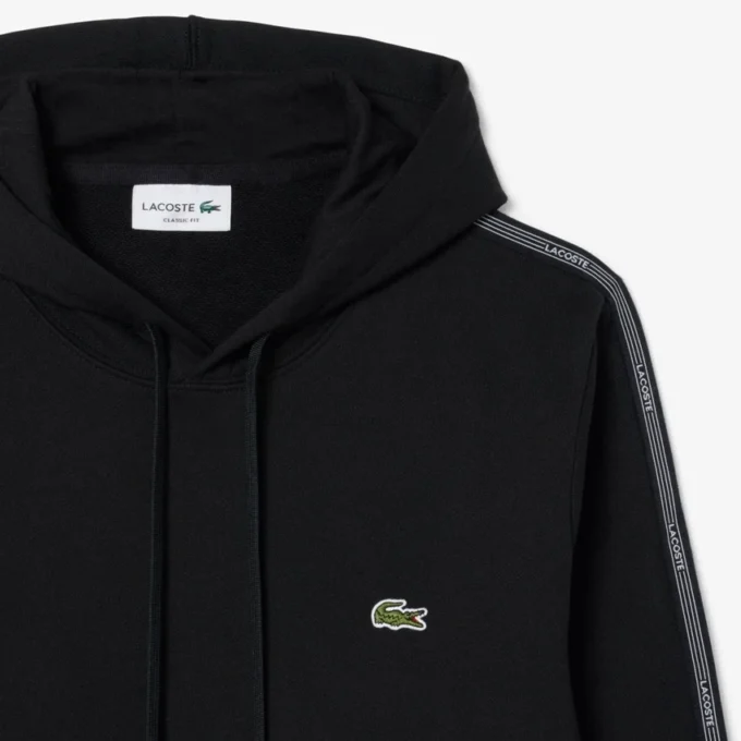 Hoodie met ritssluiting en logo-streep
