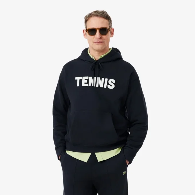 Hoodie met tennisprint
