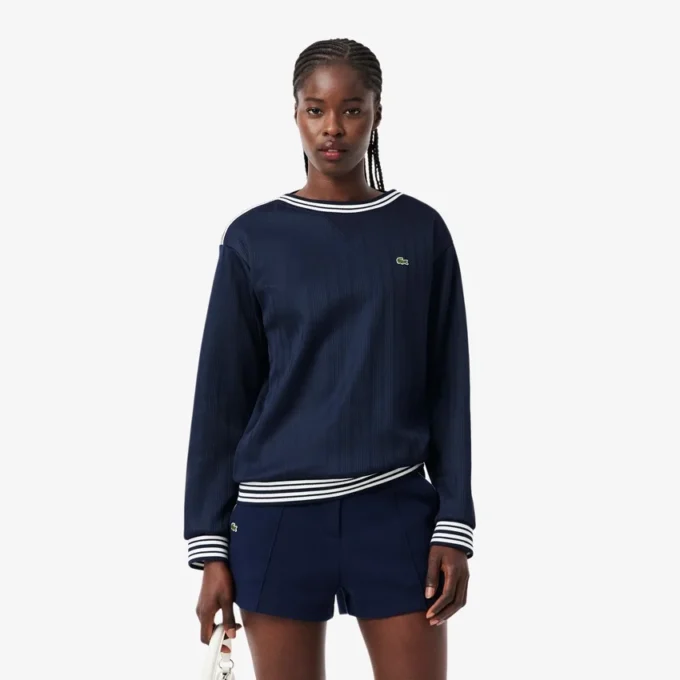 In Frankrijk gemaakt sweatshirt met boothals