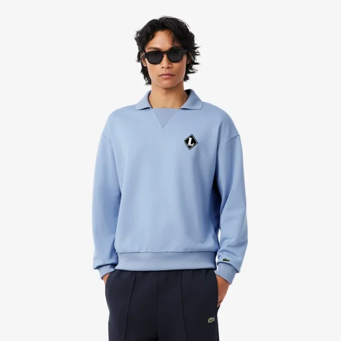 In Frankrijk gemaakt Sweatshirt met polokraag