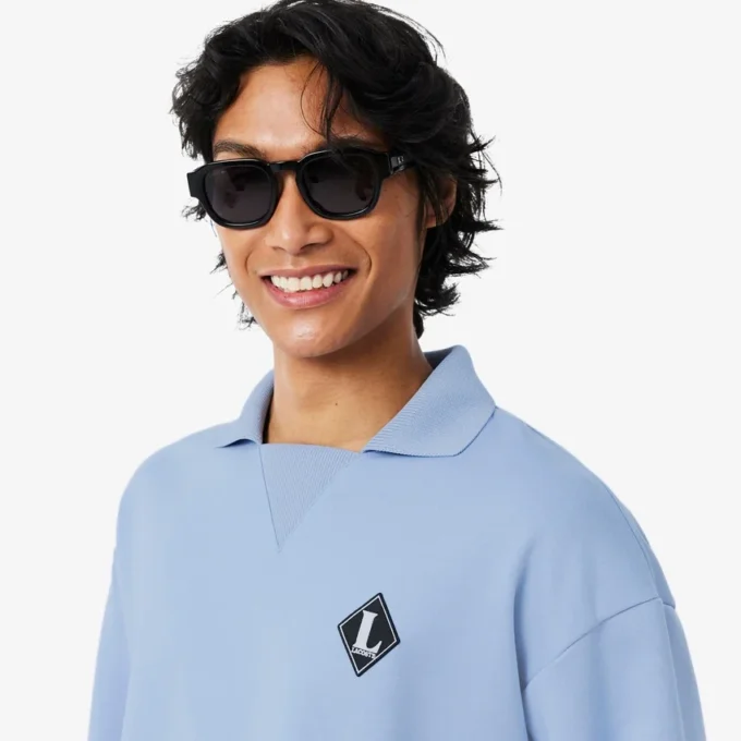 In Frankrijk gemaakt Sweatshirt met polokraag