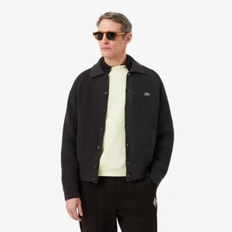 Jacket met grof gebreide textuur