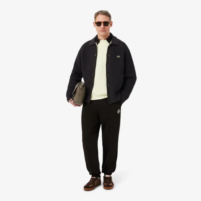Jacket met grof gebreide textuur