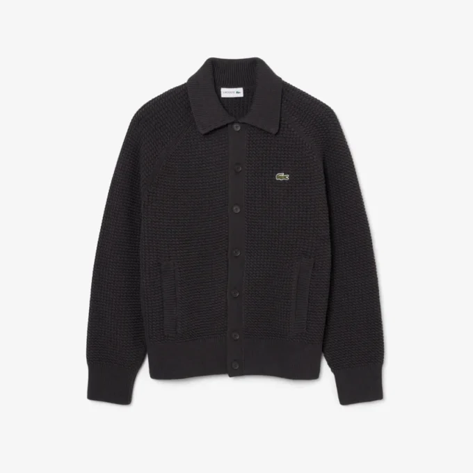 Jacket met grof gebreide textuur