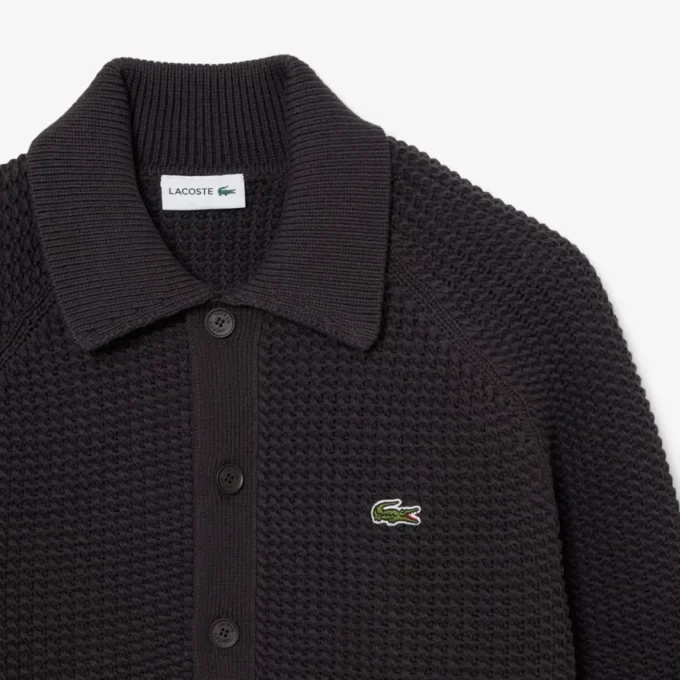 Jacket met grof gebreide textuur