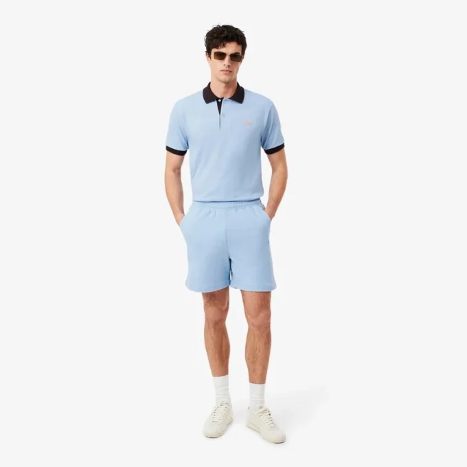 Jersey short met textuur