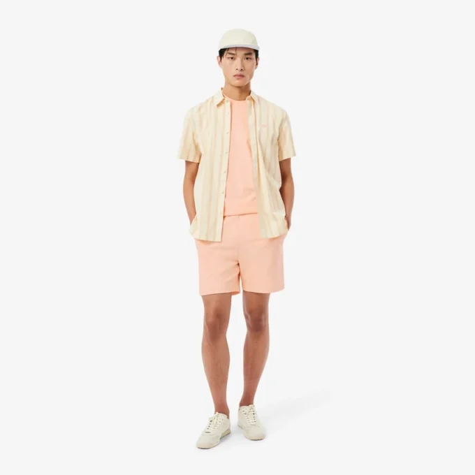 Jersey short met textuur