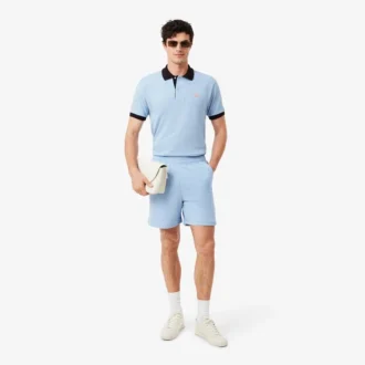 Jersey short met textuur