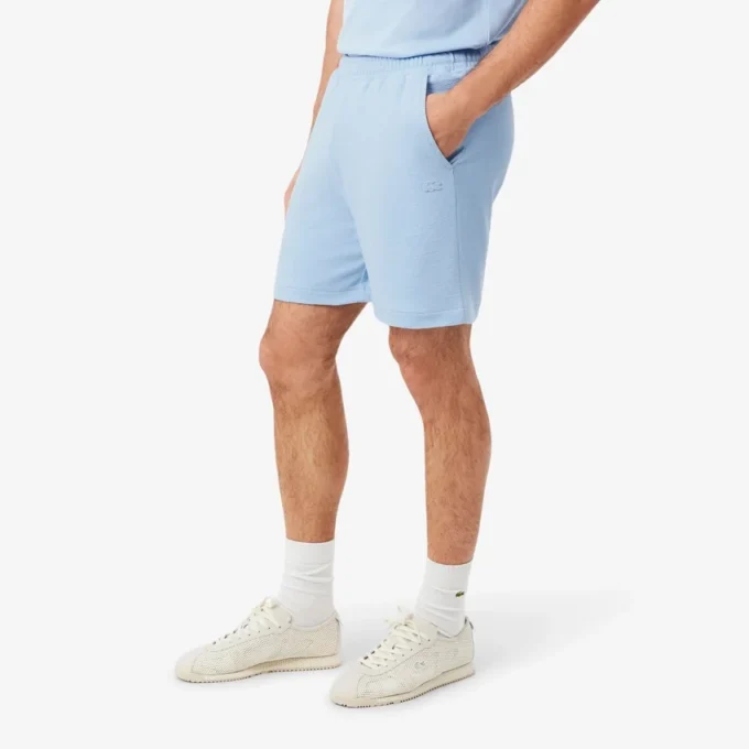 Jersey short met textuur