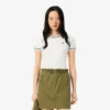 Jersey T-shirt met contrasterende rand voor dames