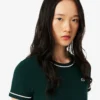 Jersey T-shirt met contrasterende rand voor dames