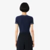 Jersey T-shirt met contrasterende rand voor dames