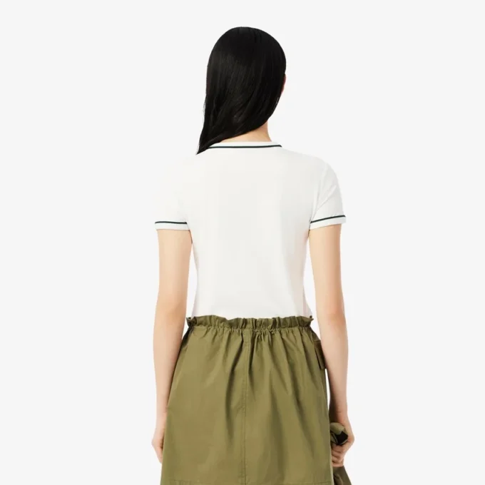 Jersey T-shirt met contrasterende rand voor dames