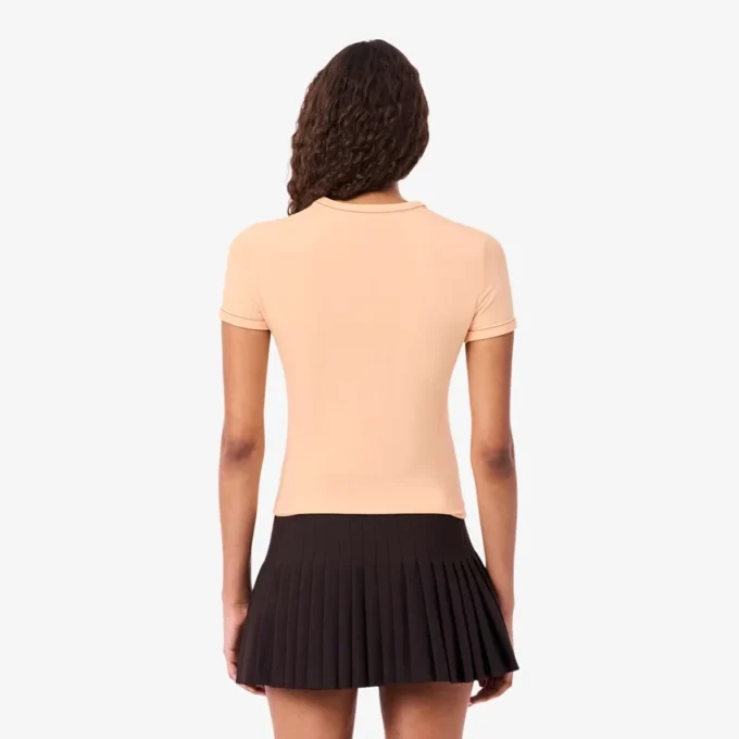 Jersey T-shirt met contrasterende rand voor dames
