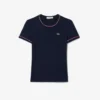 Jersey T-shirt met contrasterende rand voor dames