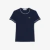 Jersey T-shirt met contrasterende rand voor dames