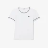 Jersey T-shirt met contrasterende rand voor dames