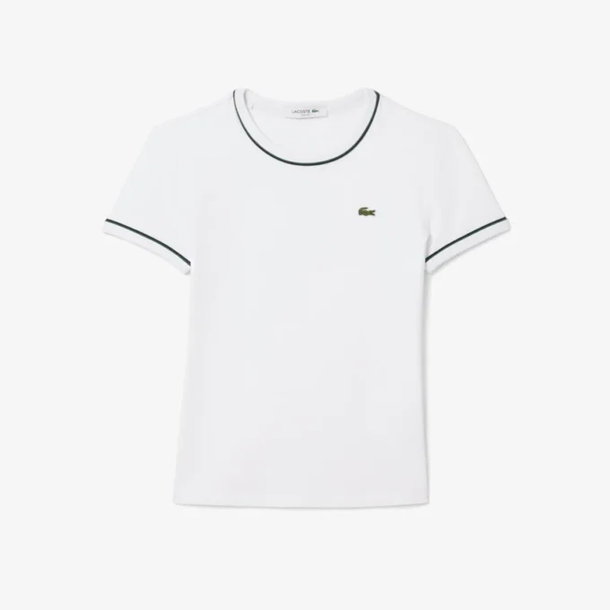 Jersey T-shirt met contrasterende rand voor dames