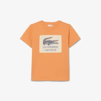 Katoen T-shirt met badge-accent