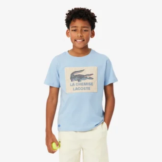 Katoen T-shirt met badge-accent