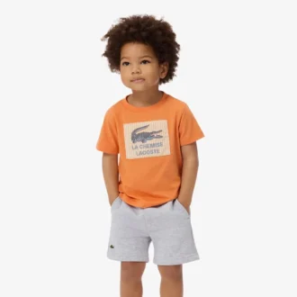 Katoen T-shirt met badge-accent