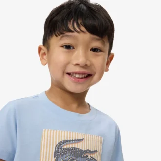 Katoen T-shirt met badge-accent
