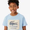 Katoen T-shirt met badge-accent