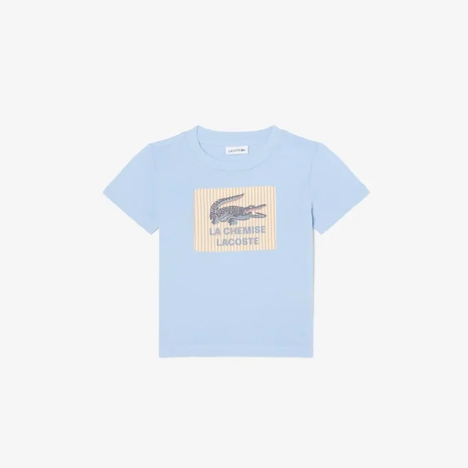 Katoen T-shirt met badge-accent