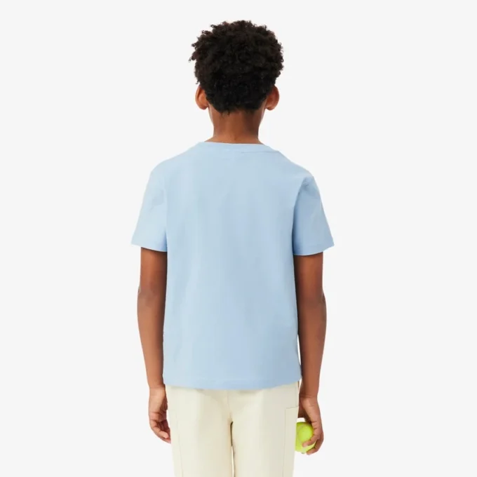 Katoen T-shirt met badge-accent