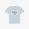 Katoen T-shirt met badge-accent