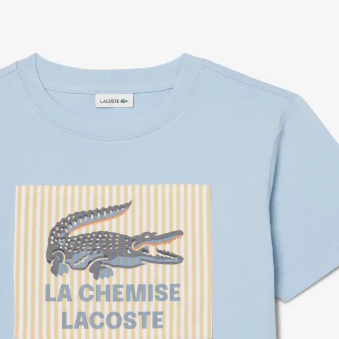 Katoen T-shirt met badge-accent