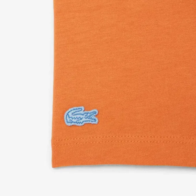 Katoen T-shirt met badge-accent