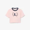 Katoen T-shirt met contrasterend embleem