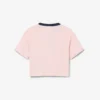 Katoen T-shirt met contrasterend embleem