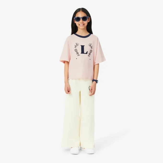 Katoen T-shirt met contrasterend embleem