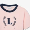 Katoen T-shirt met contrasterend embleem