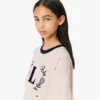 Katoen T-shirt met contrasterend embleem