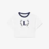 Katoen T-shirt met contrasterend embleem